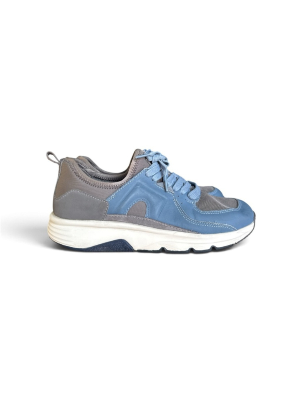 Camper Blue Gray Leather Mesh Sport Sneakers Shoes EU 38 Retro Y2K Runner